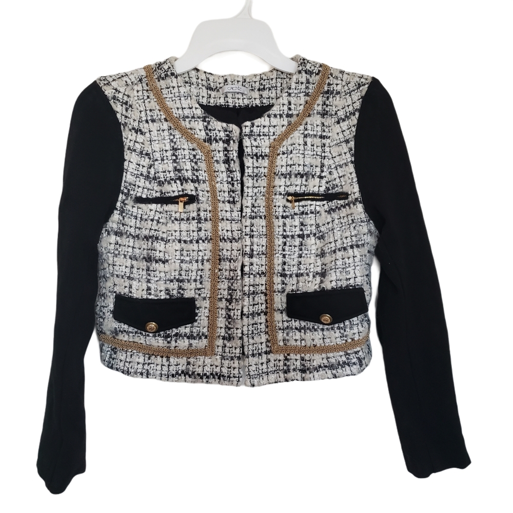 Lucia Tweed Jacket – Cream Gold main image 0